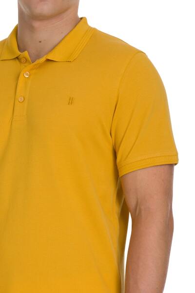 Hardal Regular Fit 100% Pamuklu Polo Yaka Tişört - 4