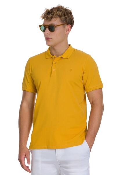 Hardal Regular Fit 100% Pamuklu Polo Yaka Tişört 