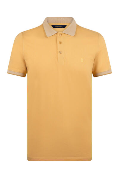 Sarı Regular Fit 100% Pamuklu Polo Yaka Tişört - 7