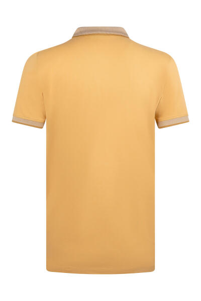 Sarı Regular Fit 100% Pamuklu Polo Yaka Tişört - 8