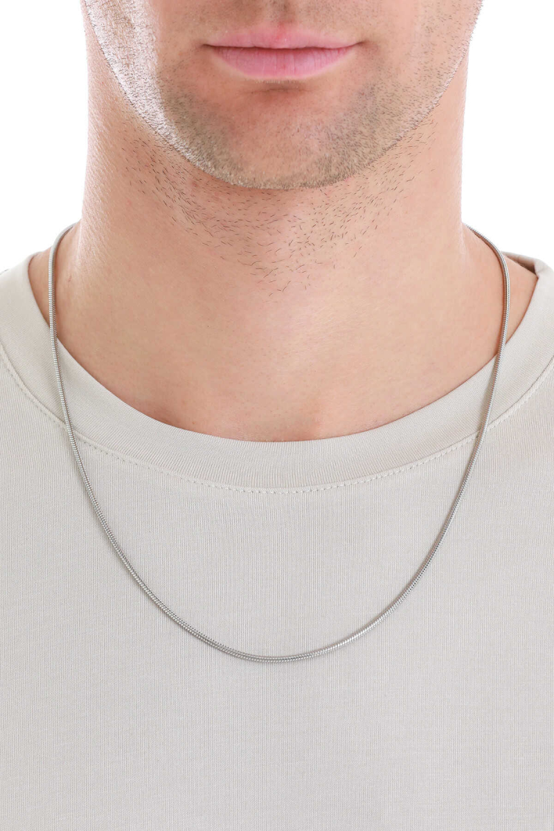 Hatemoğlu Çelik Zincir Erkek Kolye - Hatem Saykı