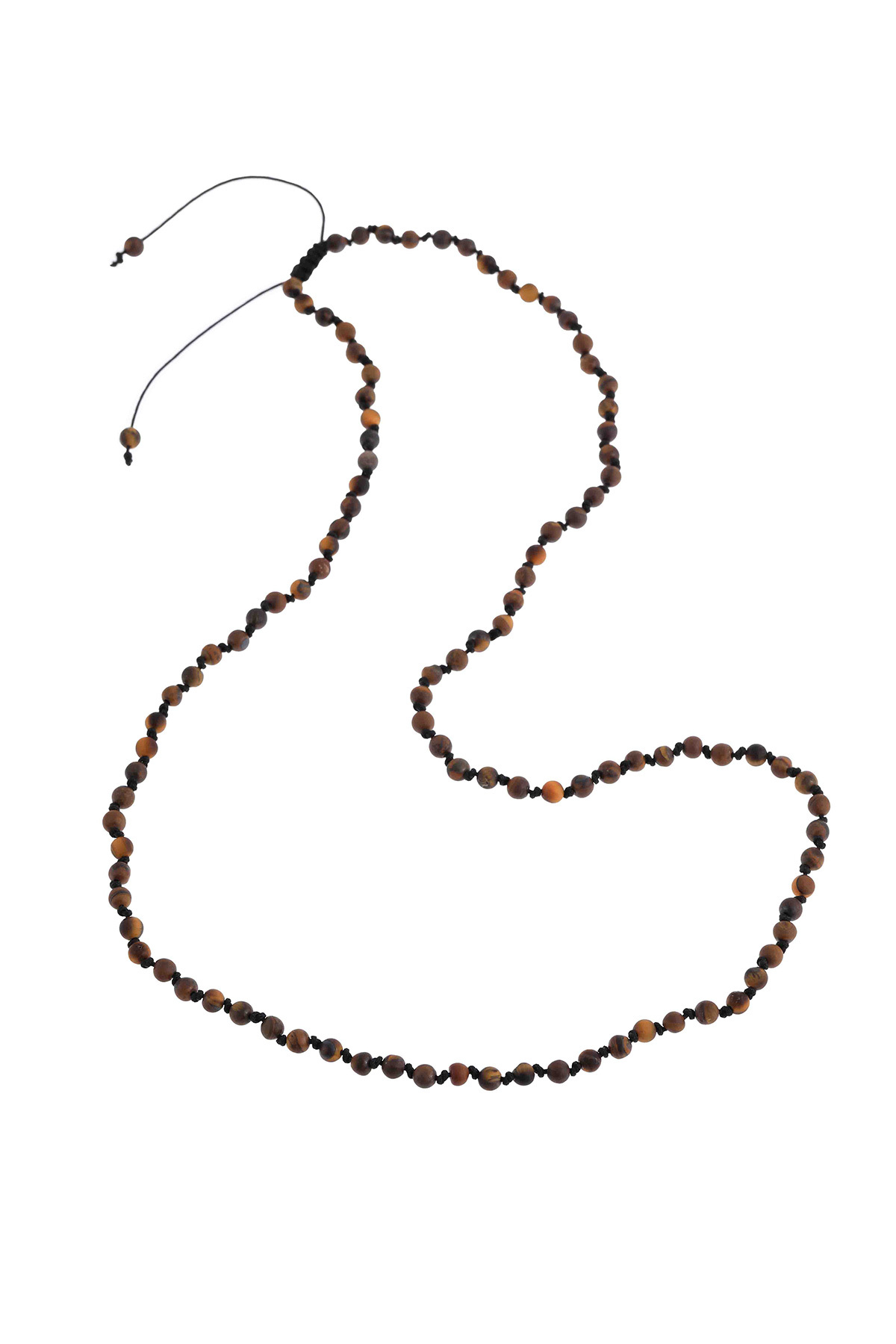 Doğal Taşlı Çelik Erkek Kolye - 1