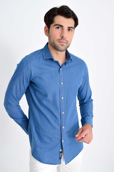 Indigo Slim Fit Gömlek - Thumbnail