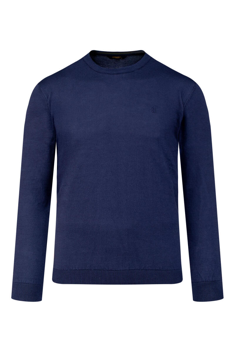 Mavi Regular Fit Bisiklet Yaka 100% Pamuklu Triko Kazak - Hatemoğlu