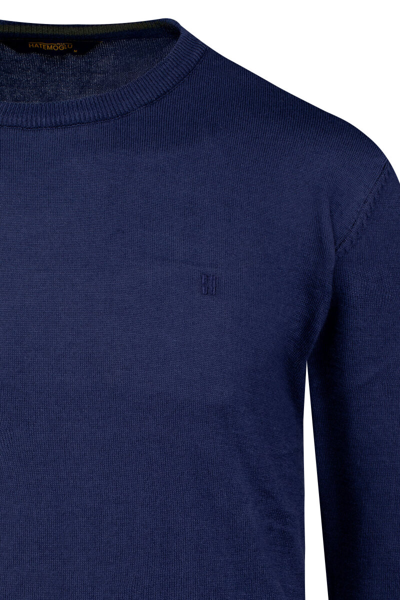 Mavi Regular Fit Bisiklet Yaka 100% Pamuklu Triko Kazak - Hatemoğlu (1)