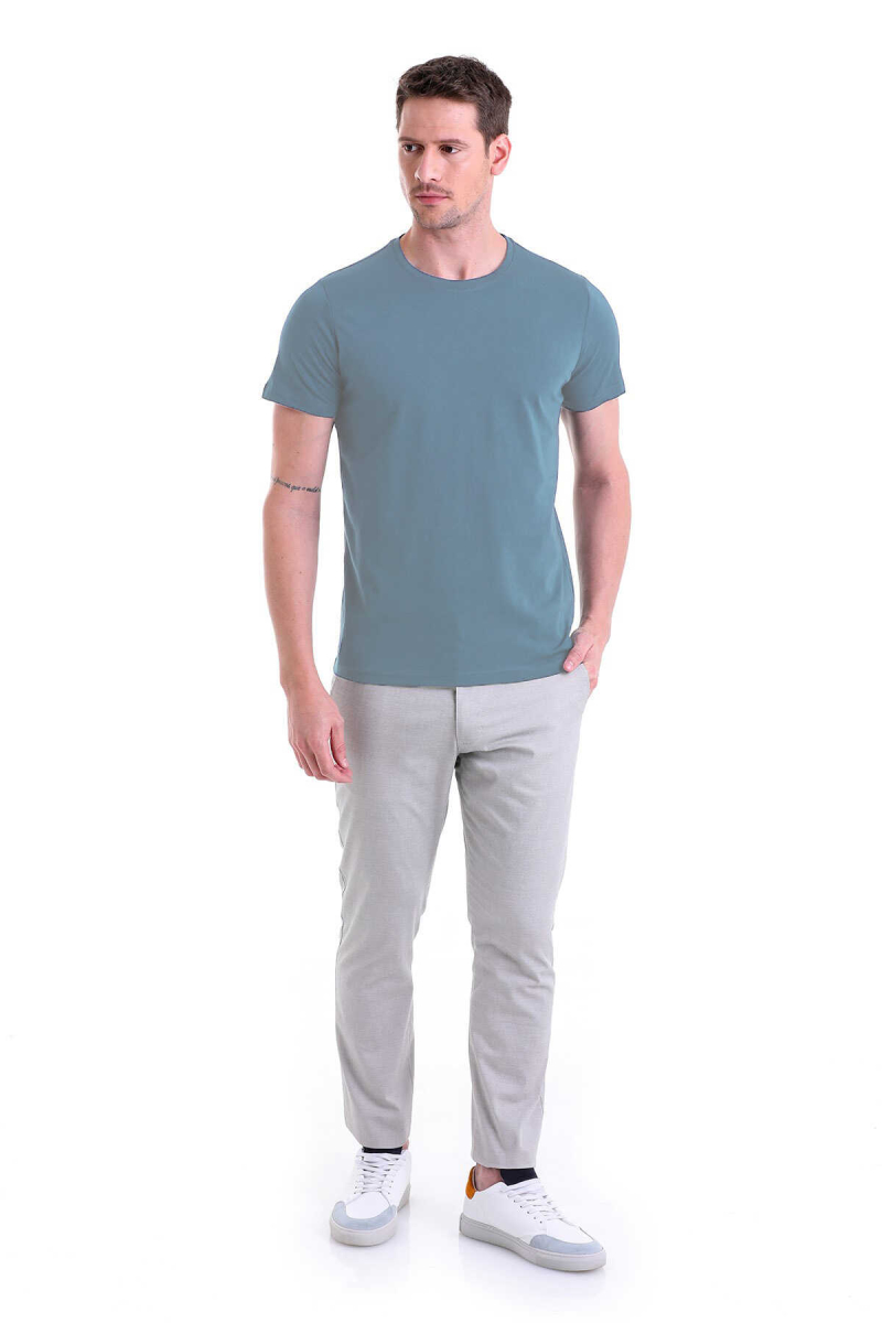 Mavi Regular Fit Bisiklet Yaka 100% Pamuk Tişört - HTML (1)