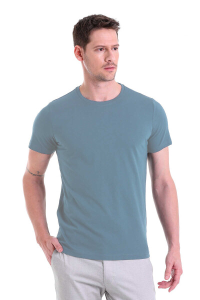 Mavi Regular Fit Bisiklet Yaka 100% Pamuk Tişört - 3