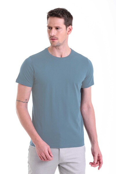 Mavi Regular Fit Bisiklet Yaka 100% Pamuk Tişört - 4