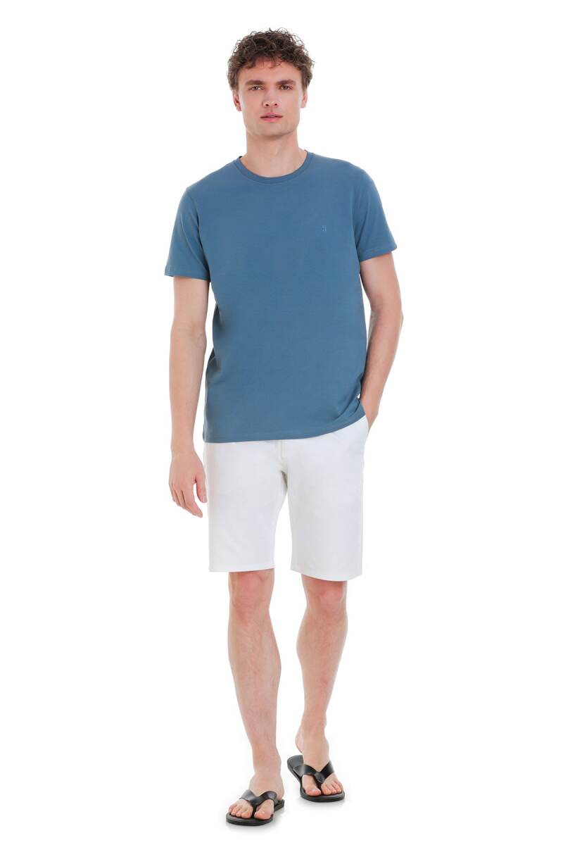 Mavi Regular Fit Bisiklet Yaka Pamuklu Tişört - HTML (1)