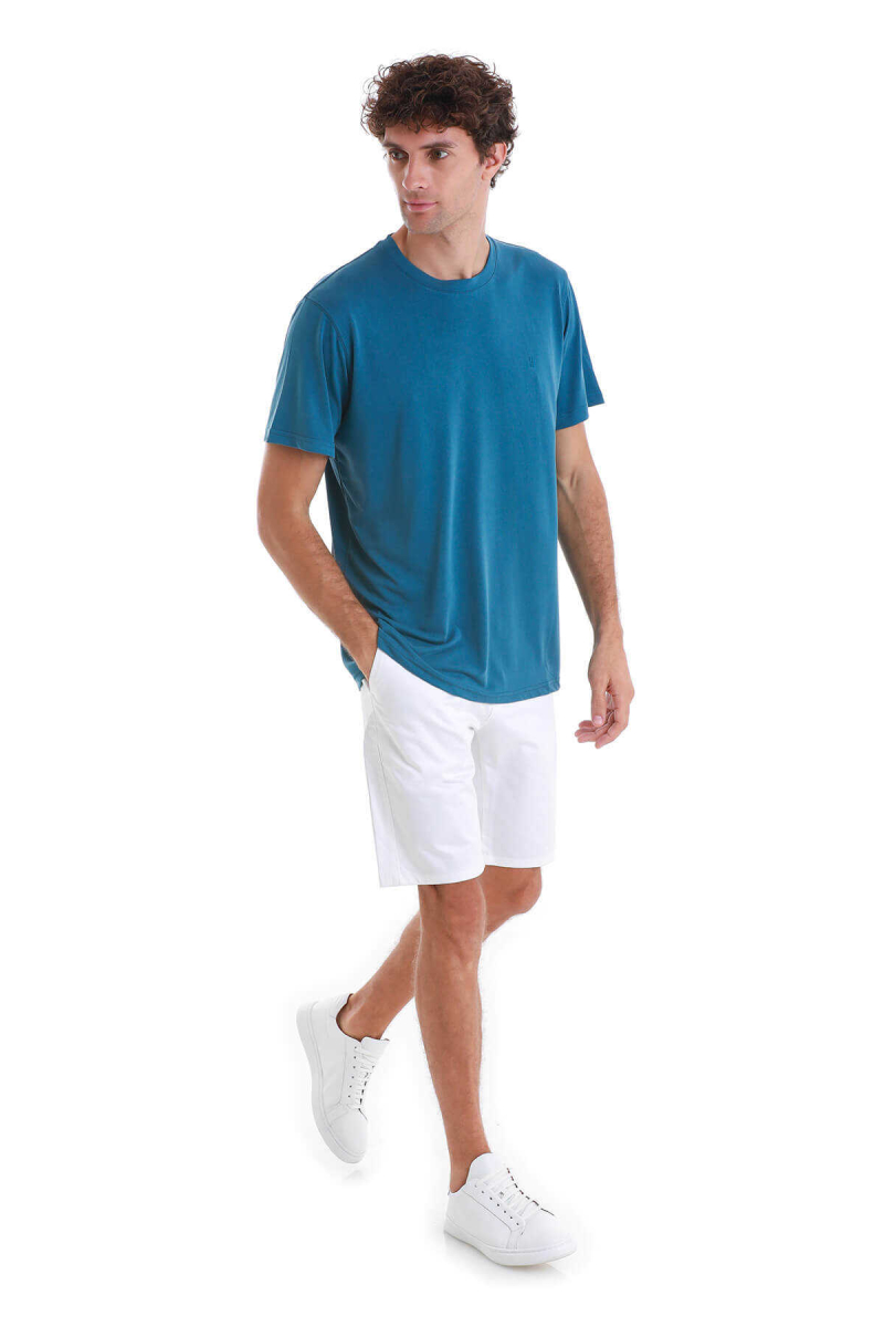 Mavi Regular Fit Bisiklet Yaka Tişört - Hatem Saykı (1)