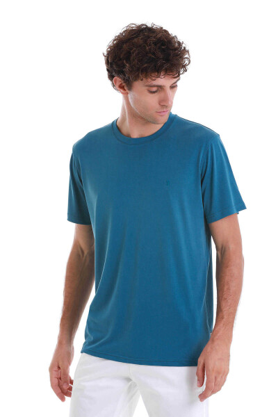 Mavi Regular Fit Bisiklet Yaka Tişört - 4