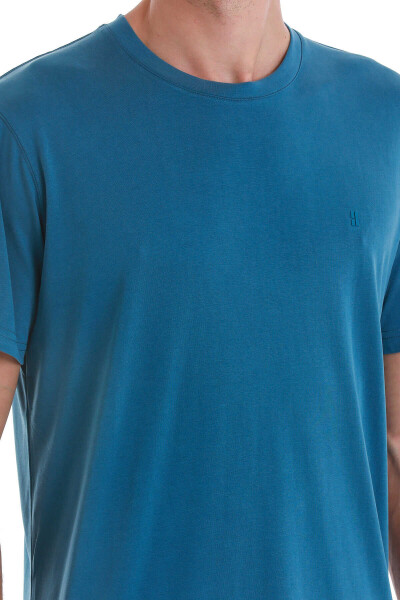 Mavi Regular Fit Bisiklet Yaka Tişört - 5