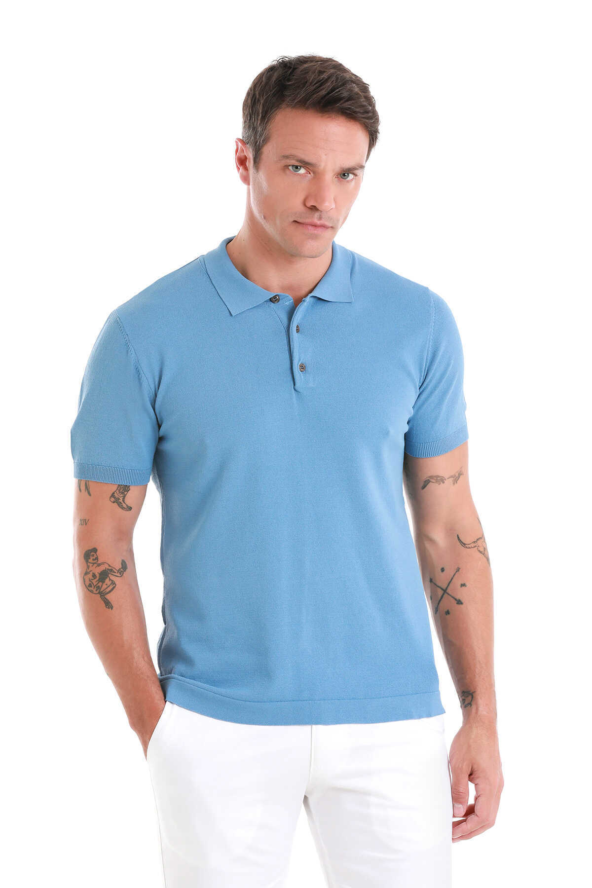 Mavi Regular Fit Polo Yaka Rayon Tişört - 1