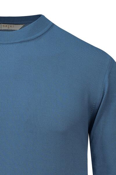 İndigo Regular Fit Yarım Balıkçı Yaka Rayon Kazak - 2