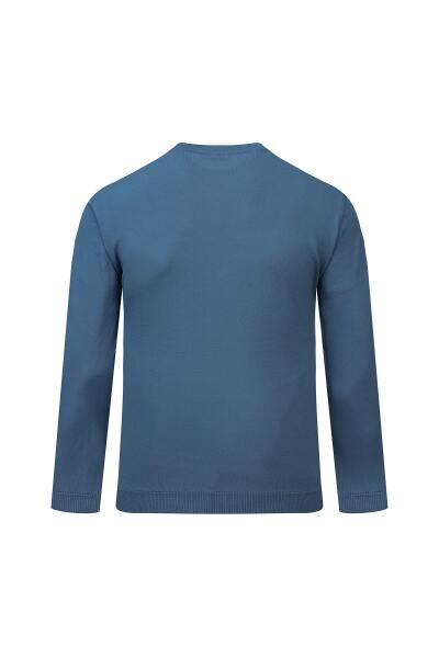 İndigo Regular Fit Yarım Balıkçı Yaka Rayon Kazak - 3