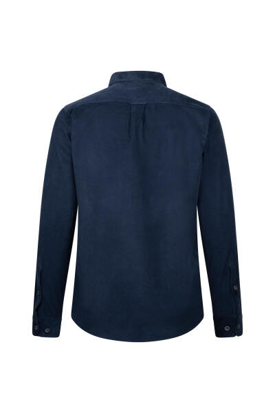 Mavi Slim Fit 100% Pamuklu Düğmeli Yaka Uzun Kollu Klasik Gömlek - 2