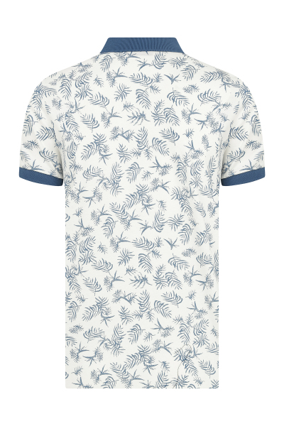 Mavi Baskılı Polo Yaka Tişört - 12