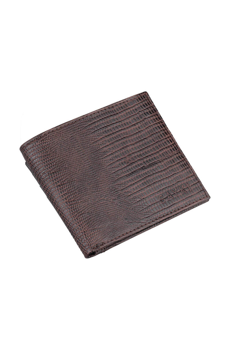 Kahverengi 100% Deri Cüzdan - Saykı