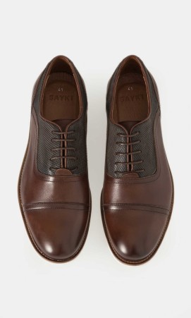 Kahverengi Hakiki Deri Günlük Ayakkabı - Thumbnail