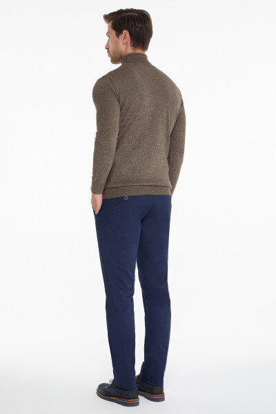 Camel Regular Fit Balıkçı Yaka Triko Yün Kazak - 7