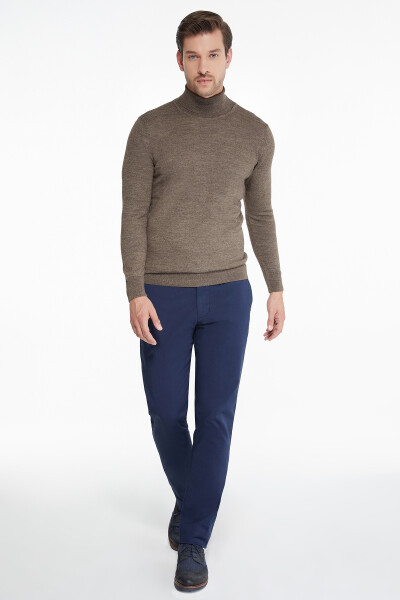 Camel Regular Fit Balıkçı Yaka Triko Yün Kazak - 11