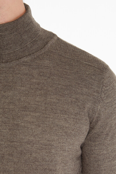 Camel Regular Fit Balıkçı Yaka Triko Yün Kazak - 14