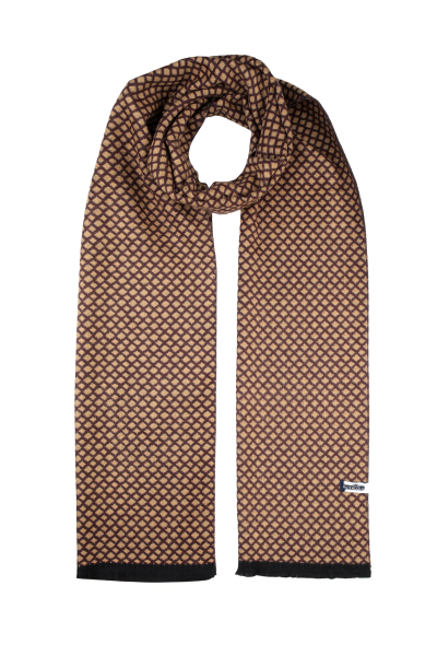 Kahverengi - Camel Desenli Atkı 