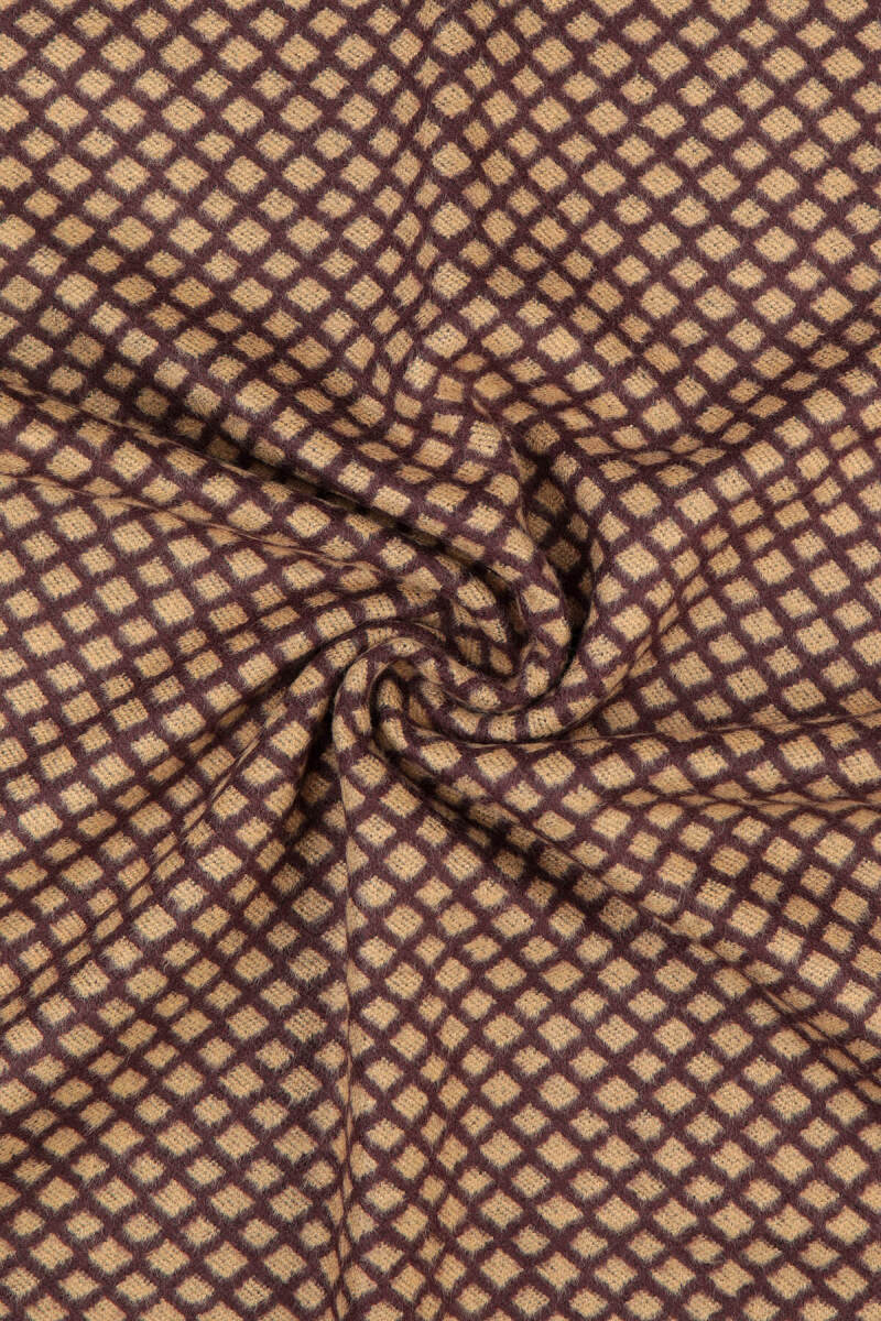 Kahverengi - Camel Desenli Atkı - Hatemoğlu (1)
