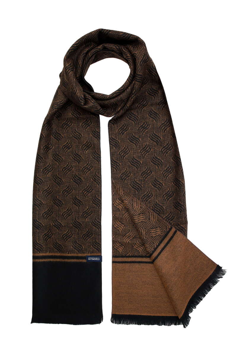 Kahverengi - Camel Çift Taraflı Atkı - HATEMOĞLU (1)