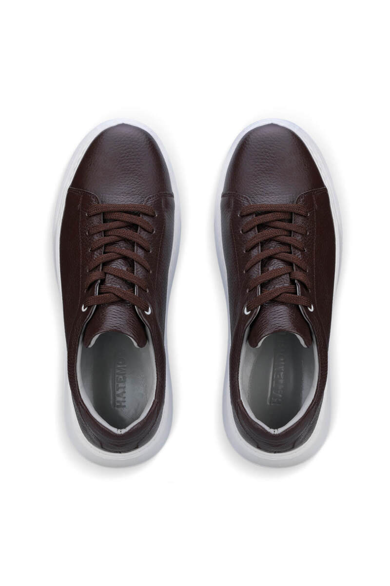 Kahverengi Bağcıklı %100 Hakiki Deri Casual Ayakkabı - Hatemoğlu (1)