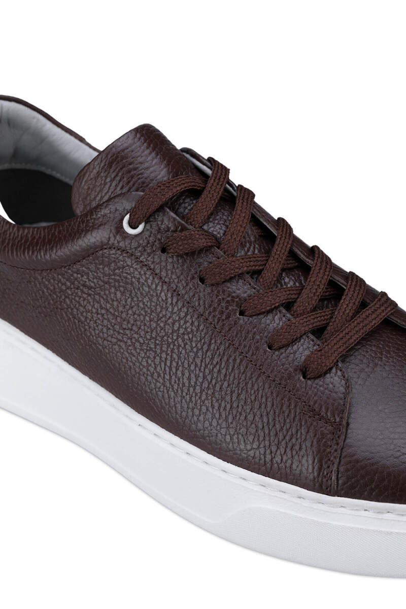 Kahverengi Bağcıklı %100 Hakiki Deri Casual Ayakkabı - Hatemoğlu (1)