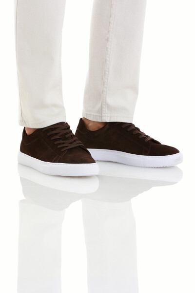 Kahverengi Casual Bağcıklı Süet Ayakkabı - 3