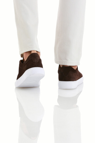 Kahverengi Casual Bağcıklı Süet Ayakkabı - 5