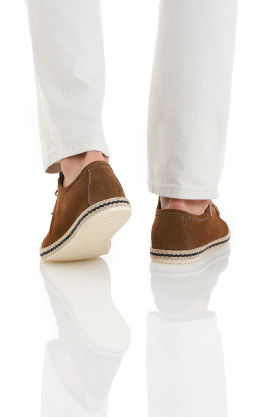 Kahverengi Casual Bağcıklı Süet Ayakkabı - 5