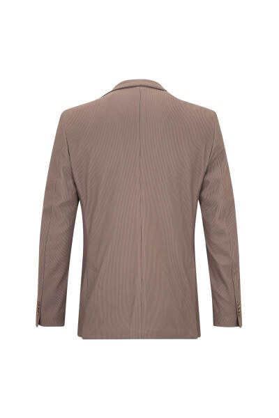Kahverengi Comfort Fit Mono Yaka Klasik Ceket - 2