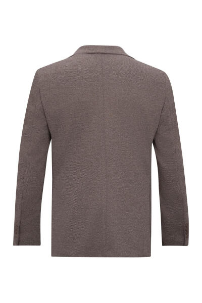 Kahverengi Comfort Fit Mono Yaka Klasik Ceket - 2