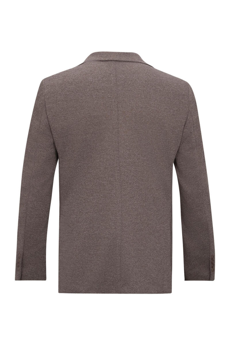 Kahverengi Comfort Fit Mono Yaka Klasik Ceket - Hatemoğlu (1)