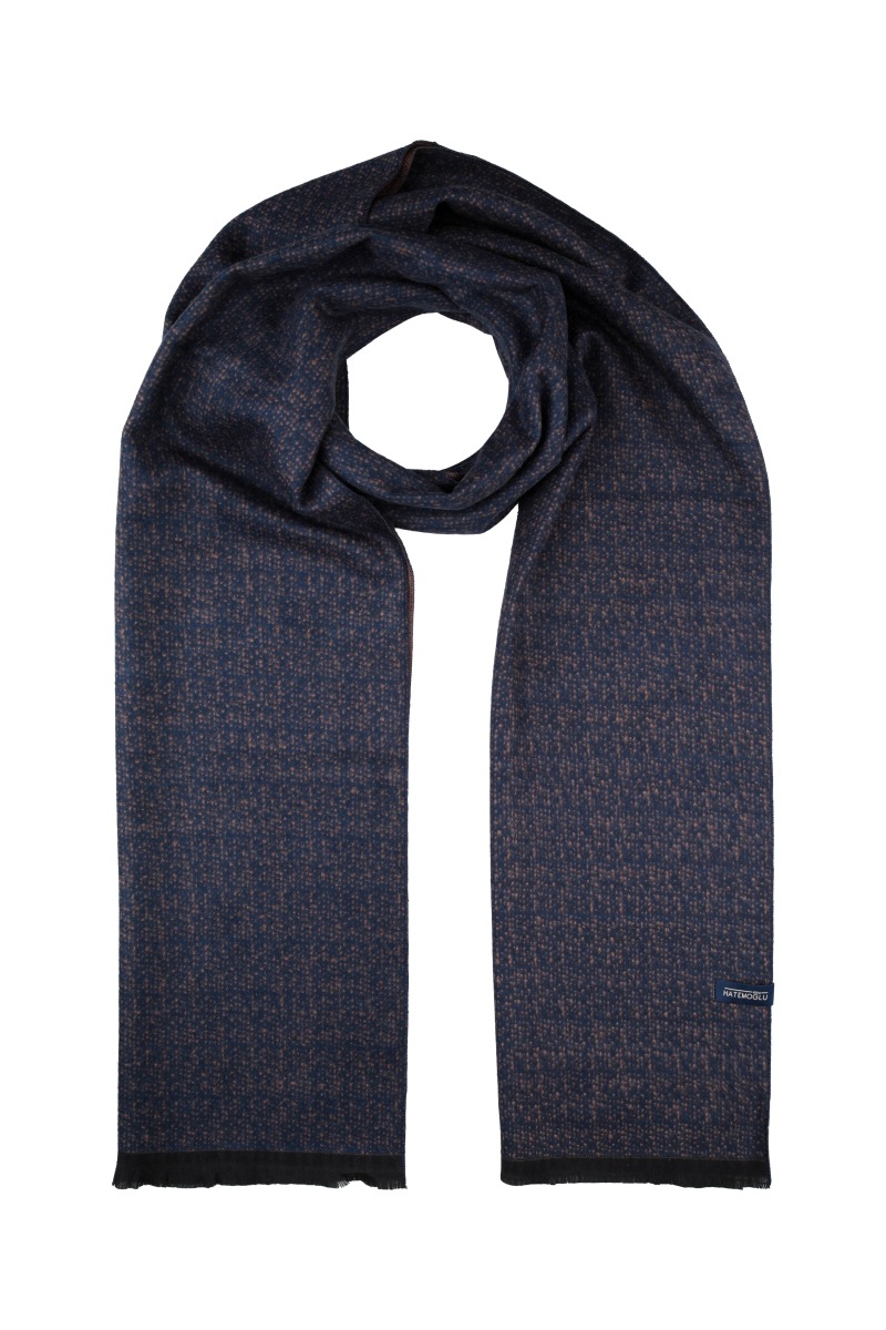 Kahverengi Desenli Atkı - Hatemoğlu