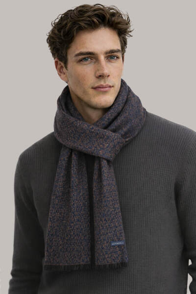 Kahverengi Desenli Atkı 