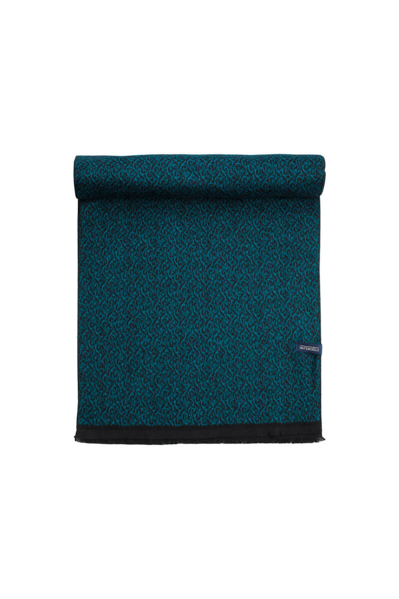  Mavi Desenli Atkı - Hatemoğlu (1)