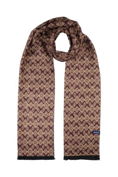 Kahverengi Desenli Atkı 