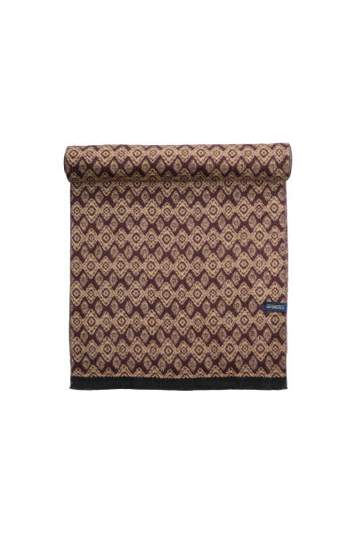 Kahverengi Desenli Atkı - 3