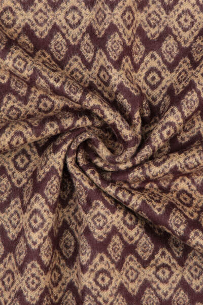 Kahverengi Desenli Atkı - 4