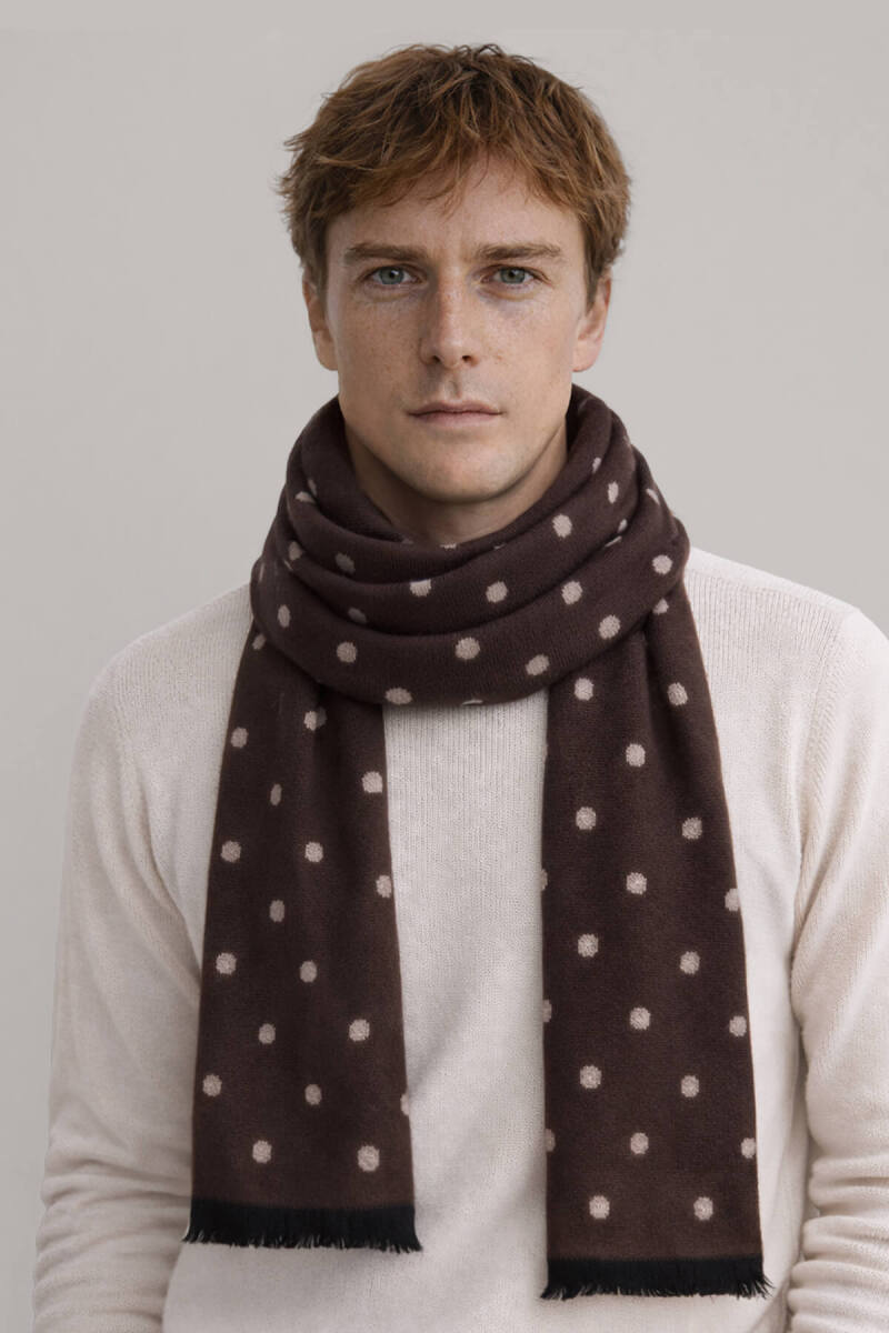 Kahverengi Çift Taraflı Atkı - Hatemoğlu