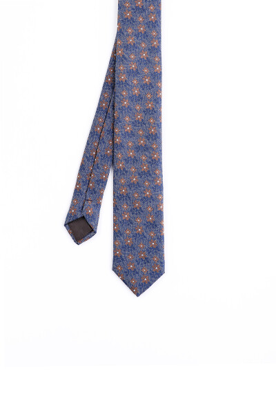Kahverengi Desenli Micro Casual Kravat - 5
