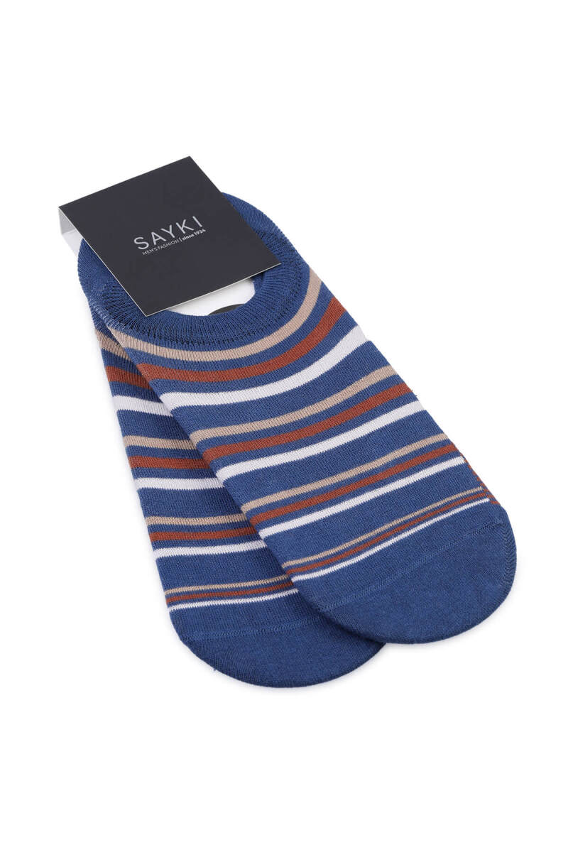 Kahverengi Desenli Pamuklu İkili Babet Çorap - HATEM SAYKI