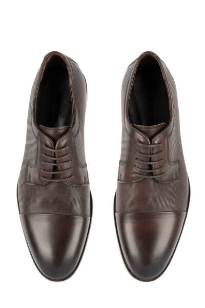 Kahverengi Klasik Bağcıklı Deri Ayakkabı - 3