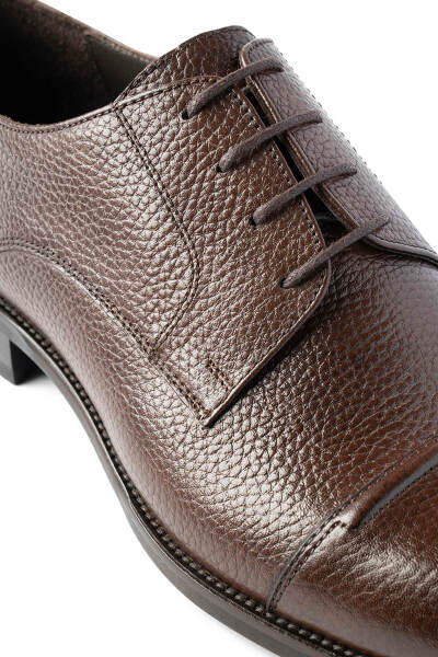 Kahverengi Klasik Bağcıklı Deri Ayakkabı - 4