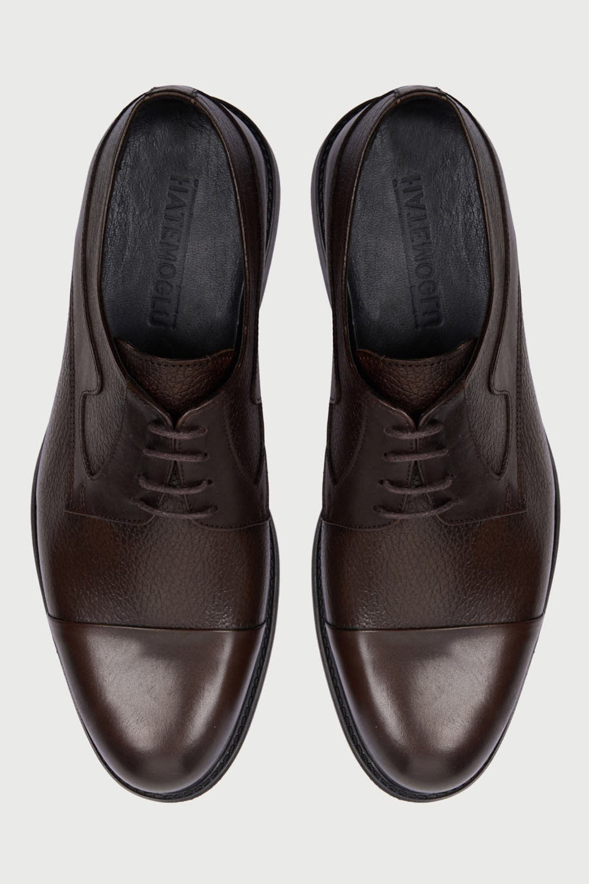 Kahverengi Klasik Bağcıklı Deri Ayakkabı