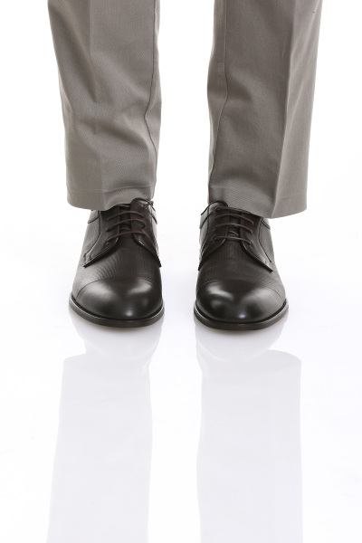 Kahverengi Klasik Bağcıklı Deri Ayakkabı - 11